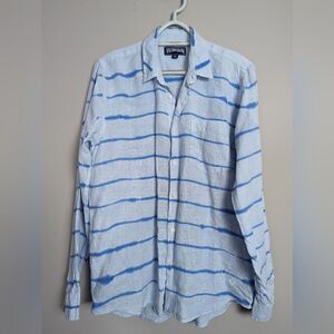 Vilebrequin 100% lined Button Shirt Tie Dye Blue